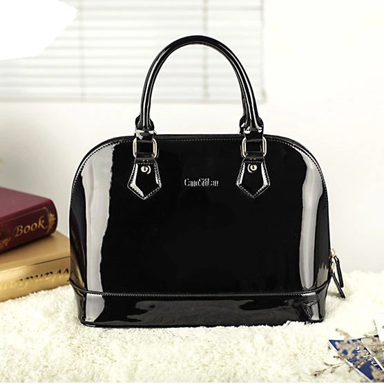 High-grade Patent Leather Shiny Shell Bag All-match One-shoulder Messenger Women's Wedding Handbag Women