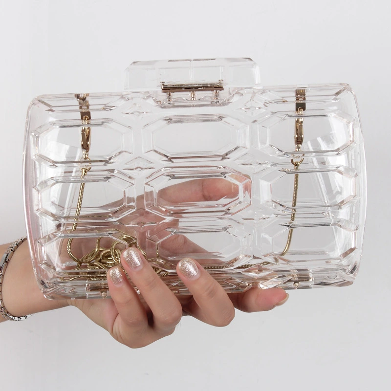 Transparent Rhombus Acrylic Female Bag Shoulder Messenger