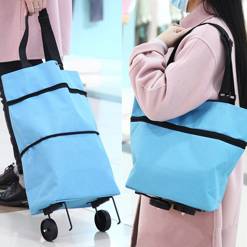 Pull Cart Shopping Food Organizer Trolley Bag On Wheels Bags Folding Portable Shopping Bags Buy Vegetables Bag Tug Package