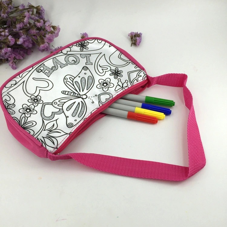 Children's Puzzle Color Tote Diy Painted Graffiti Bag