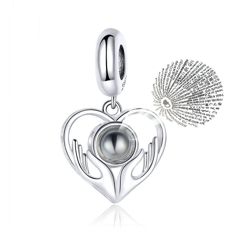 Sterling Silver Pendant Fashion Platinum Plated Bracelet Silver Accessories