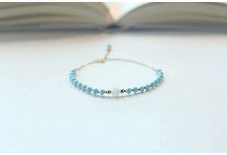 Turquoise Baby Blue Elegant Literary Girl Thin Bracelet