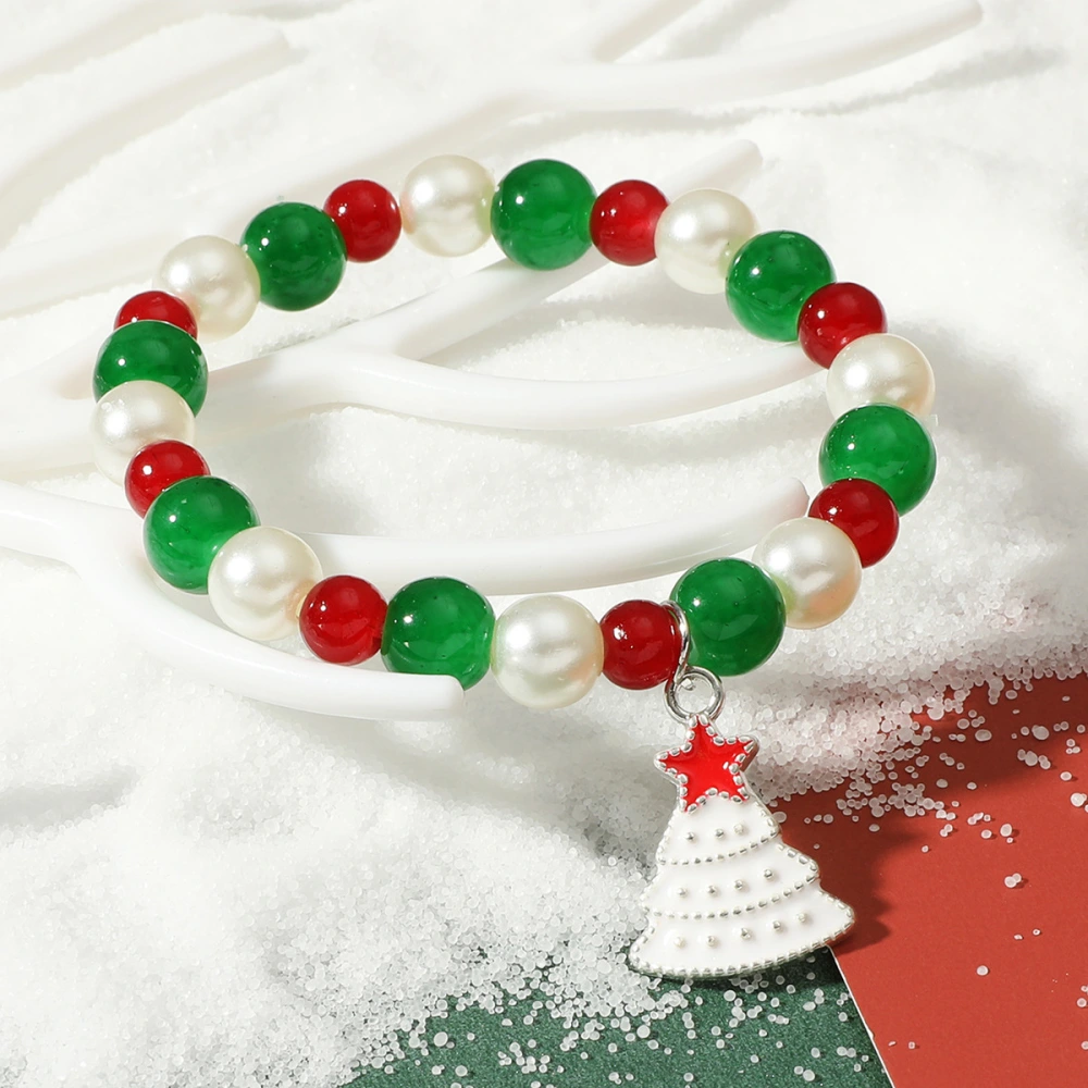 Christmas Handmade Beaded Bracelet Cartoon Dripping Oil