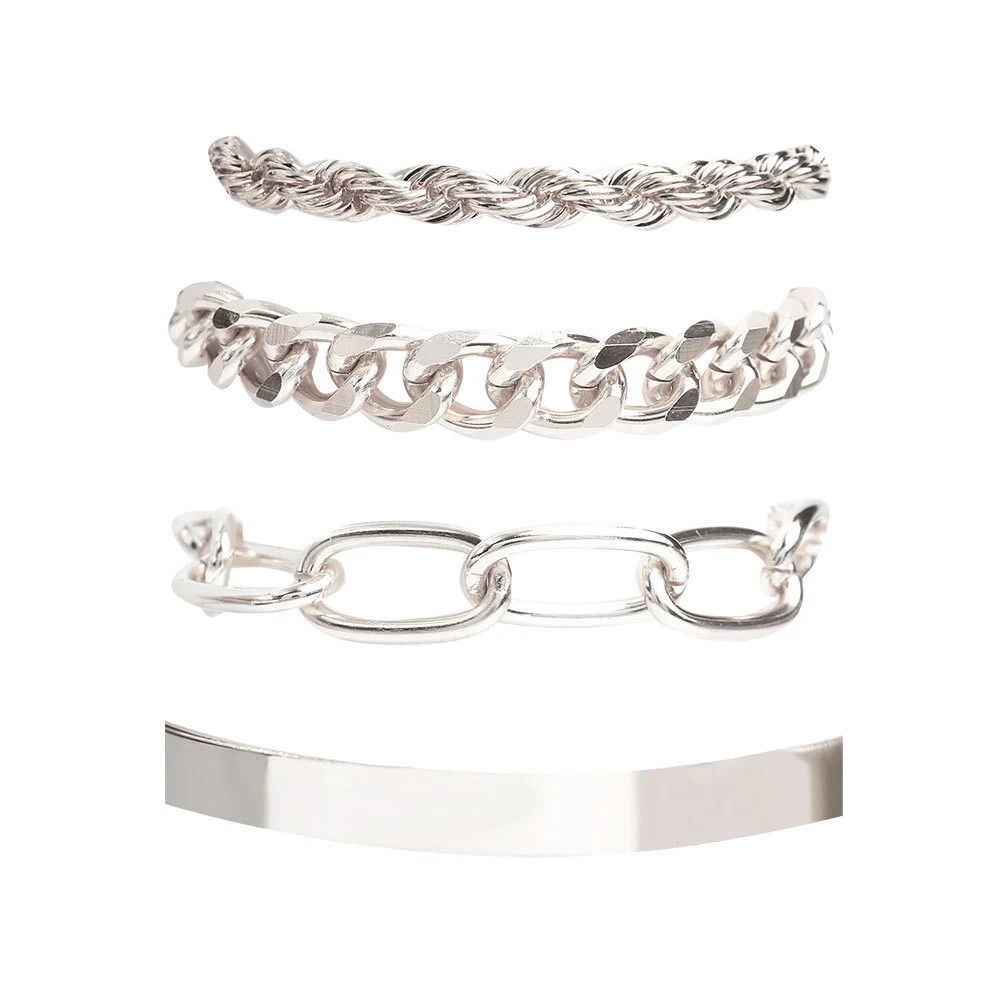 Spiral Twist Chain Mix And Match Bracelet Set