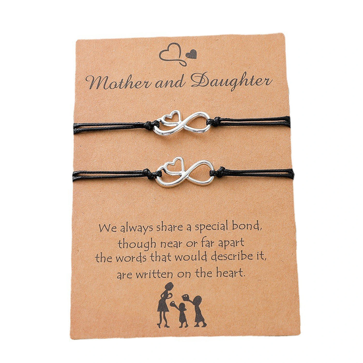 Mother-daughter Parent-child Card Bracelet Personality 8 Characters
