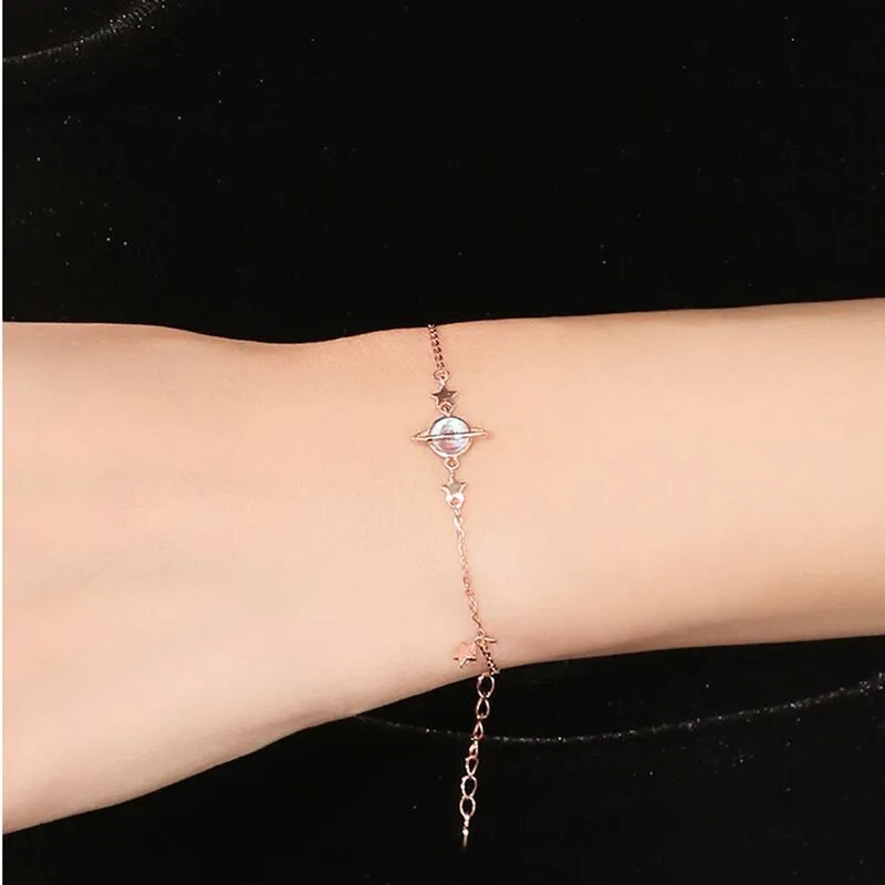 Moonstone Planet Bracelet New Women's Korean Version