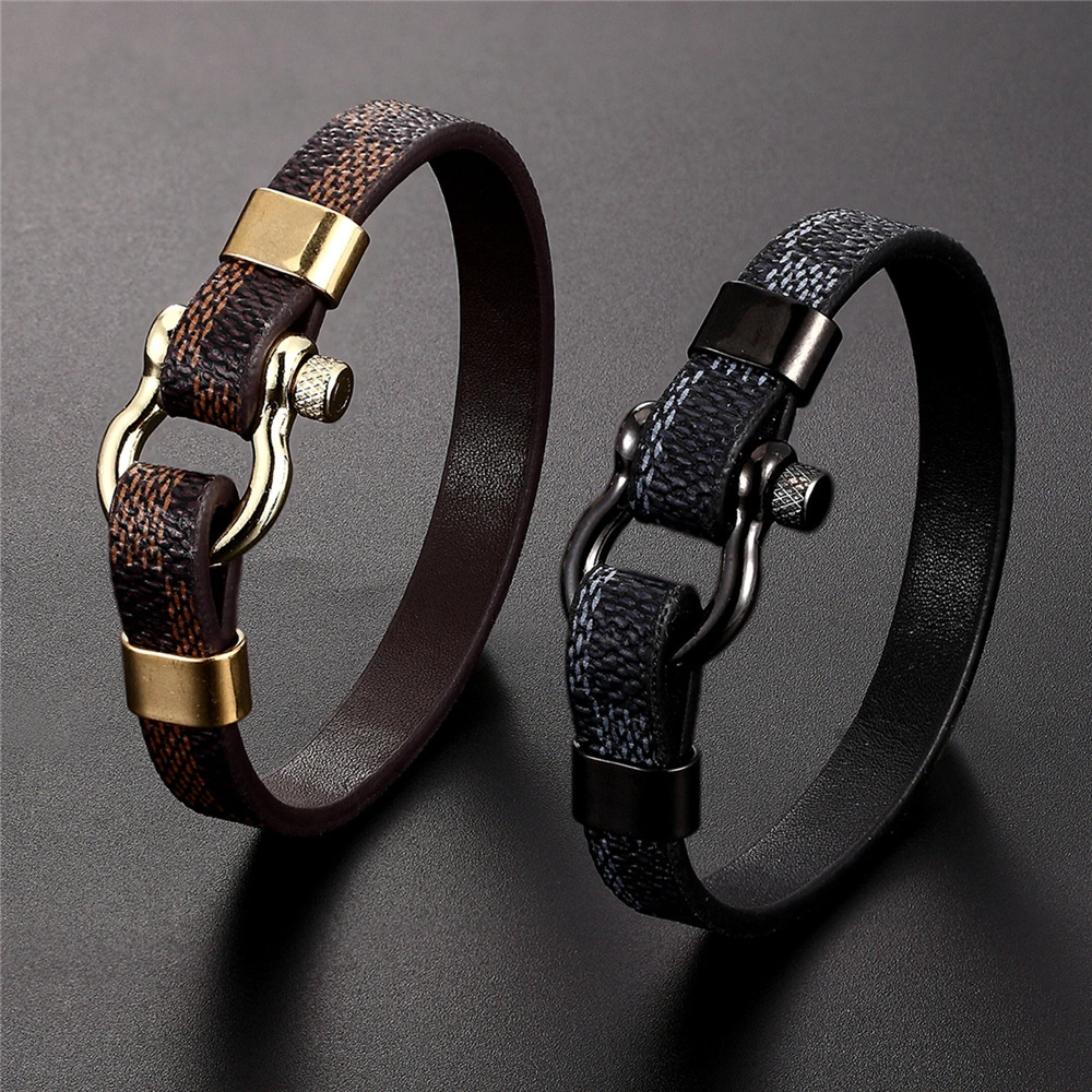 Bracelet Men's Titanium Steel Bracelet Horseshoe Buckle