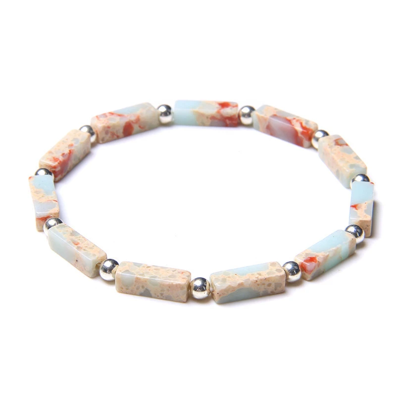 Natural Rectangular Bead Bracelet Female Shoushan Stone