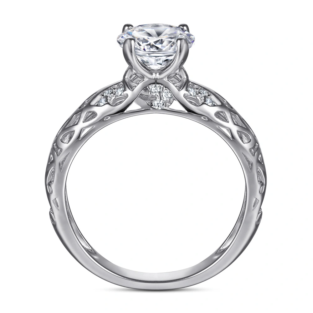 Exclusively For Sterling Silver Ring Women European And American Fashion Simulation Diamond Ring