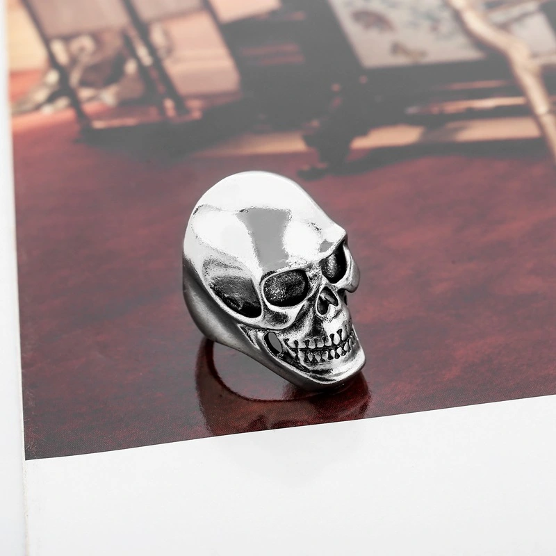 European And American Punk Alloy Jewelry Ghost Head Ring