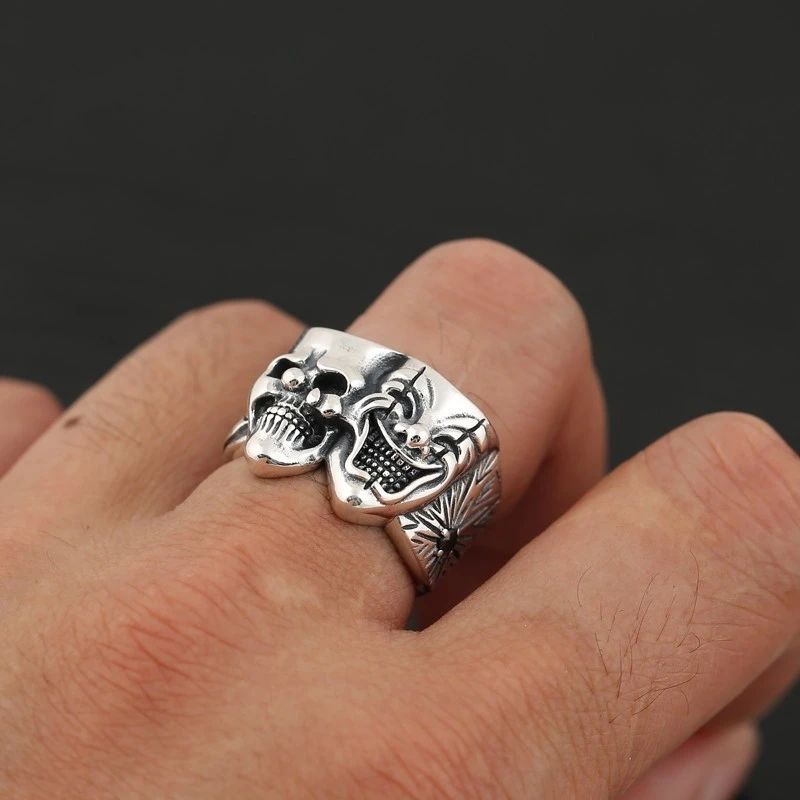 Thai Silver Trendy Silver Sterling Silver Retro Creative Ring