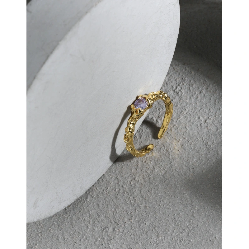 Niche Design Minimalist And Versatile Micro-inlaid Zircon Texture