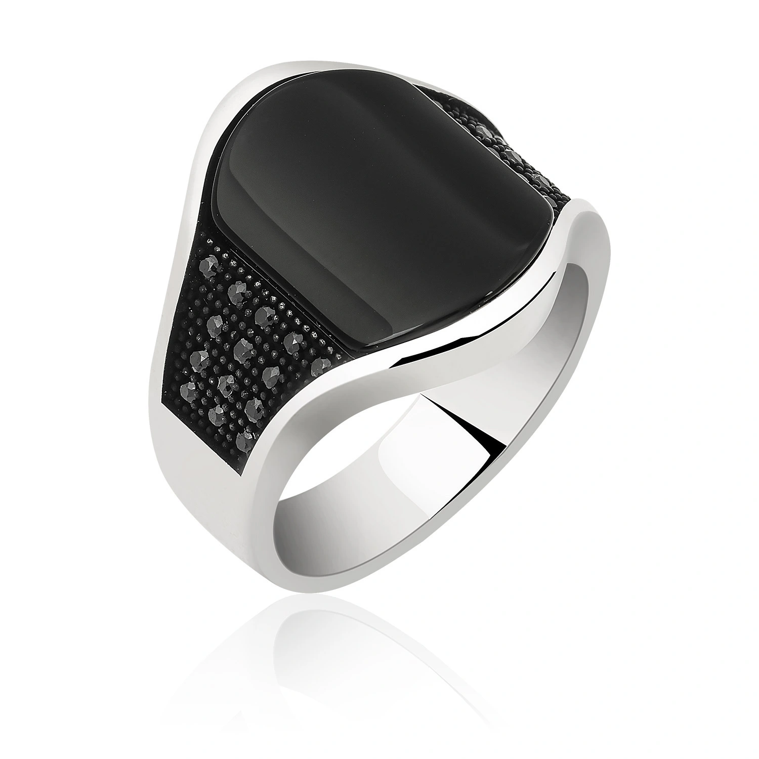 Simple European And American Smooth Darth Vader Oil Drop Ring