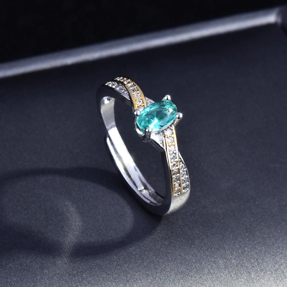 Imitation Natural Colombian Emerald Ring In Two Colors