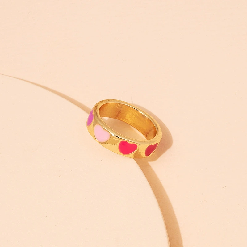 Retro Street Shooting Fun Loving Cute Smiley Ring Female