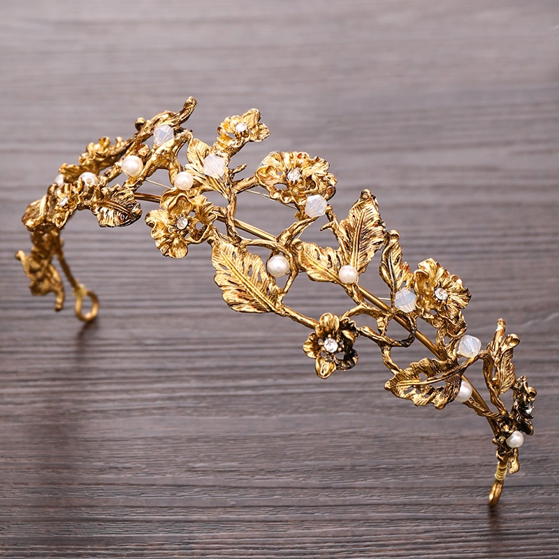 Bronze Flower And Diamond Shaped Crown Tiara