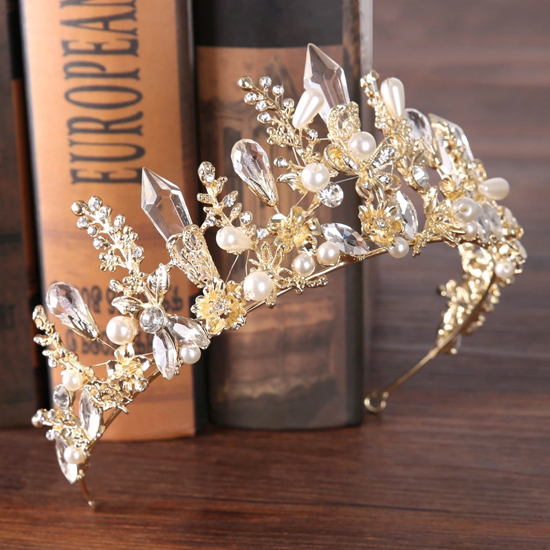 Fashion Ladies Baroque Crystal Crown Tiara