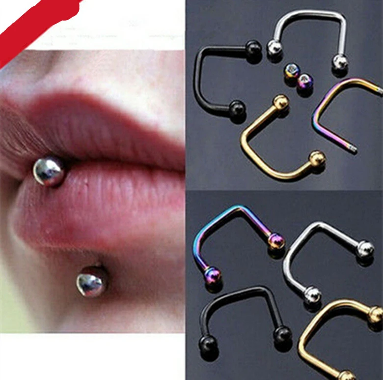 Body Piercing Jewelry 316 Medical Stainless Steel Lip Nail