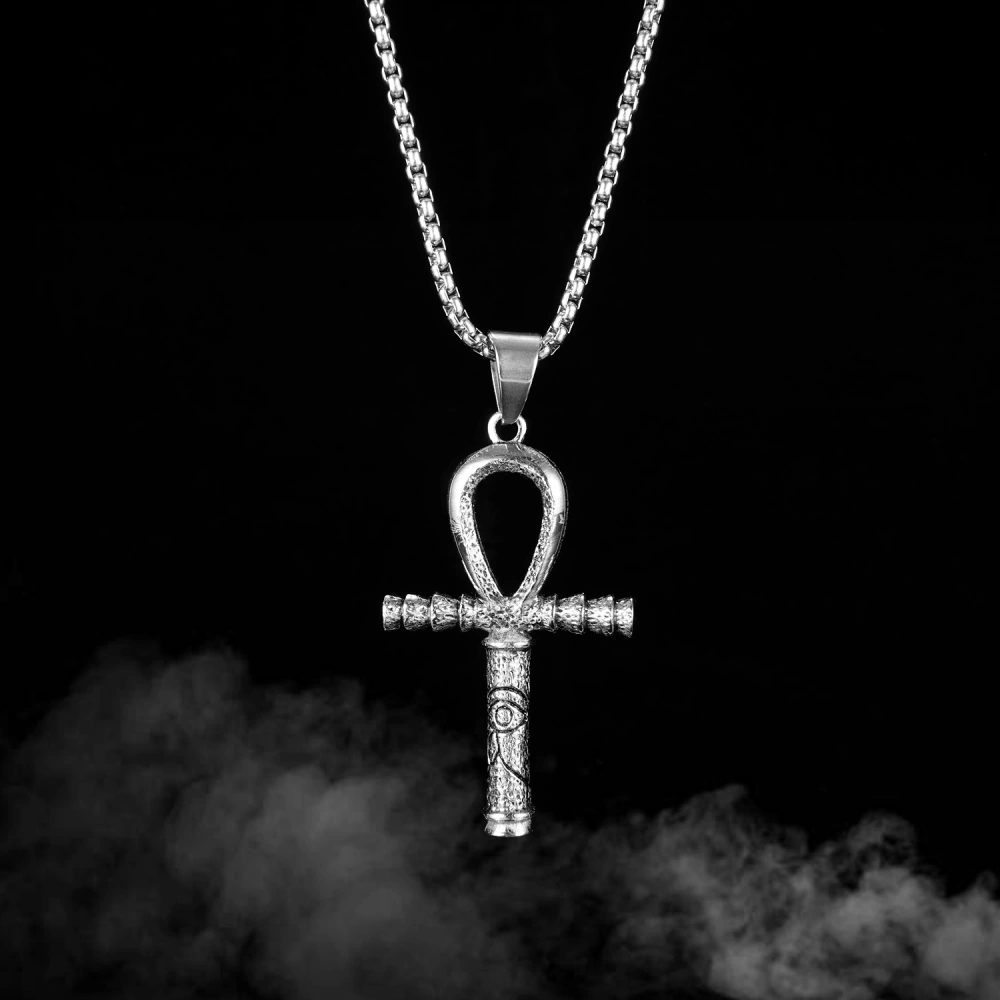 Cross Pendant Personality Street Hip Hop Stainless Steel Necklace