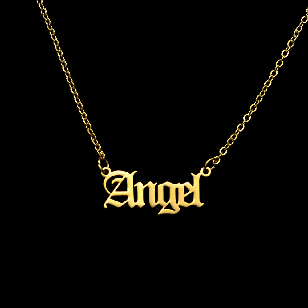 Fashion Stainless Steel Pendant English Letter Necklace