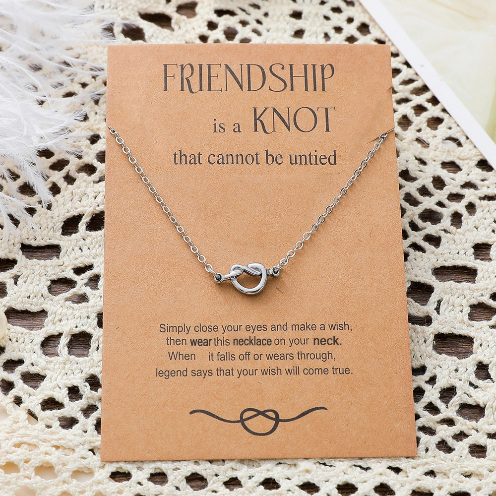 Friend Card Necklace Stainless Steel Fine Polishing