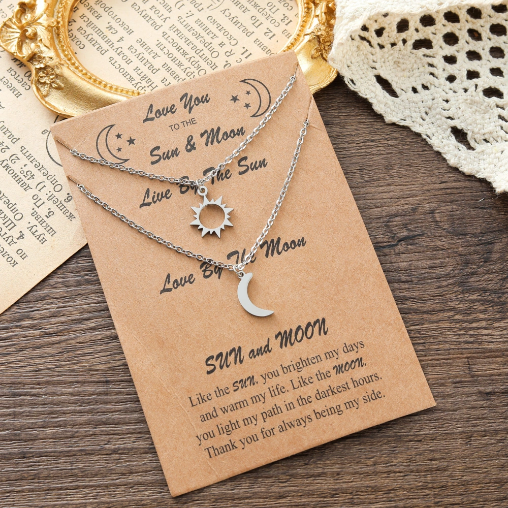 Sun And Moon 2-piece Couple Necklace Creative Personality