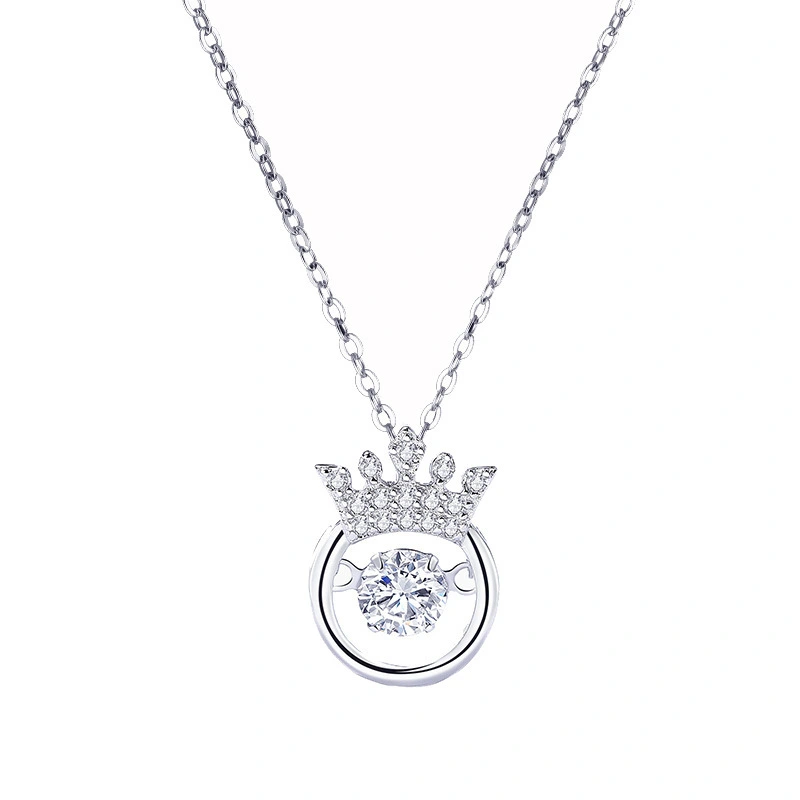 Crown Smart Necklace Female Beating Heart Clavicle Chain