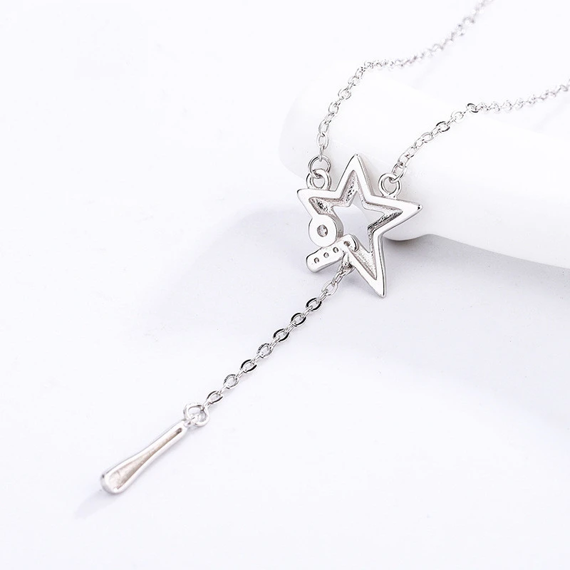 Fashion Five-pointed Star Pendant S925 Silver Clavicle Chain