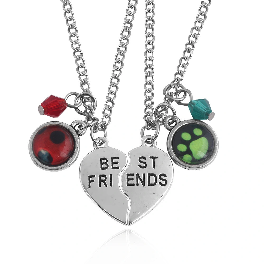 Anime Peripheral Ladybug Necklace Couple Pendant