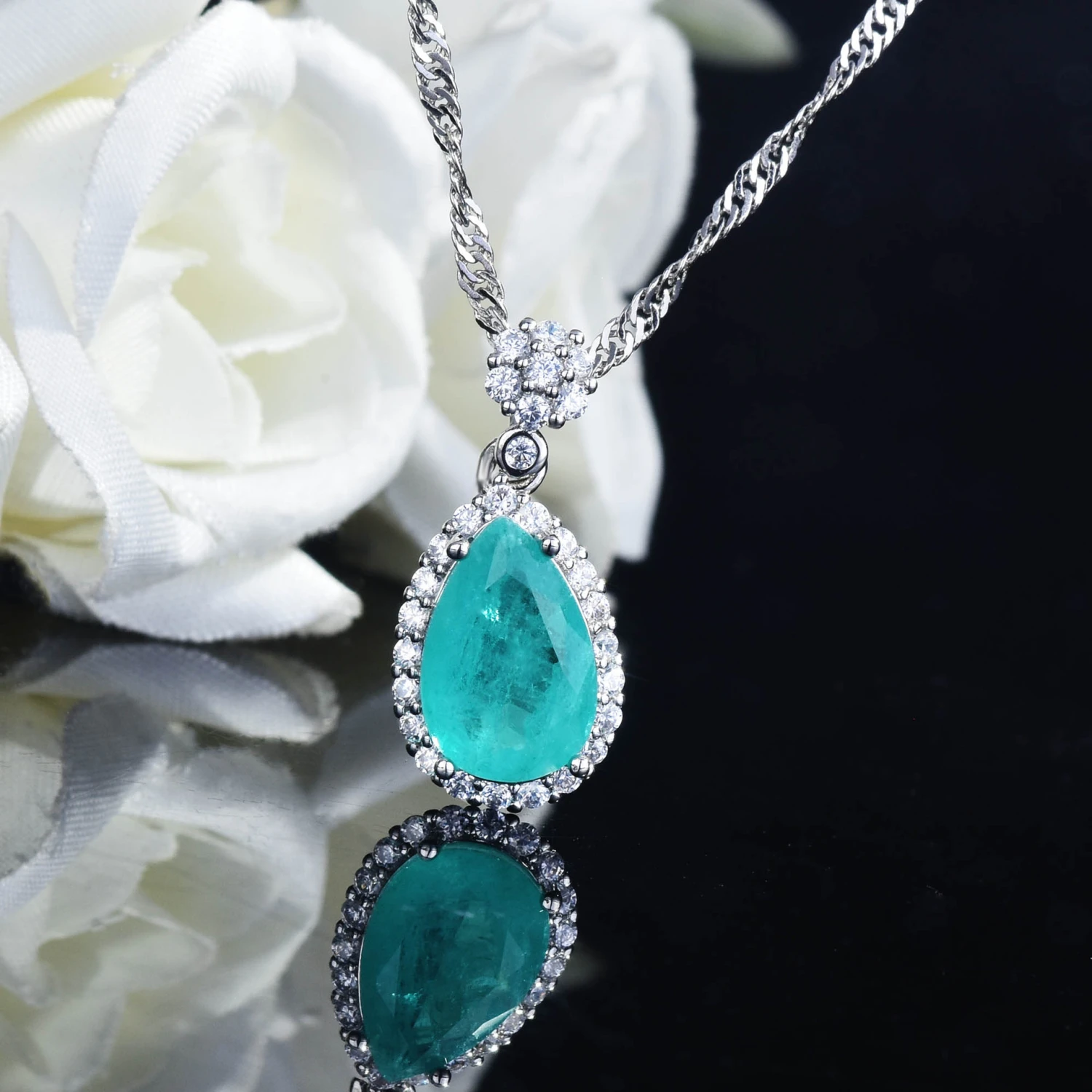 Drop Ring  Pendant Necklace Ear Stud