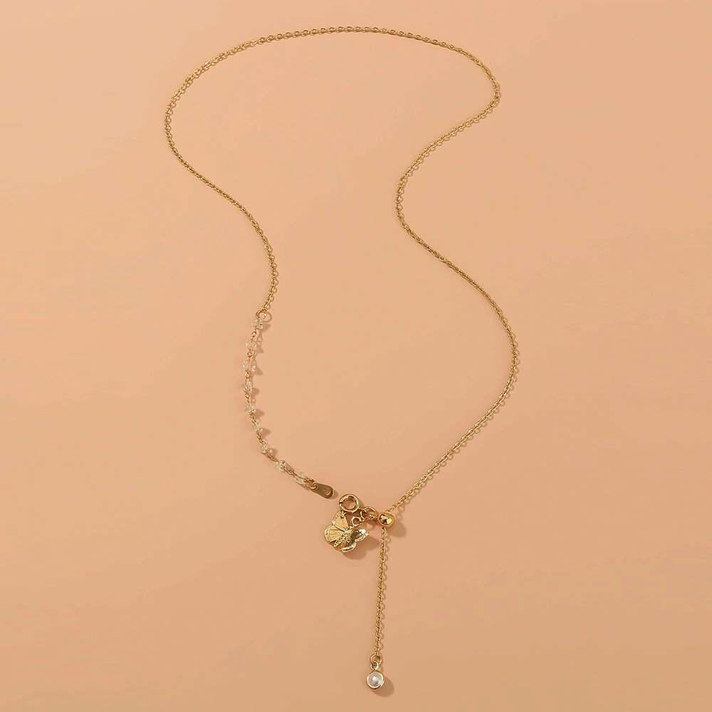 Shortened chain of Collarbone Butterfly Necklace