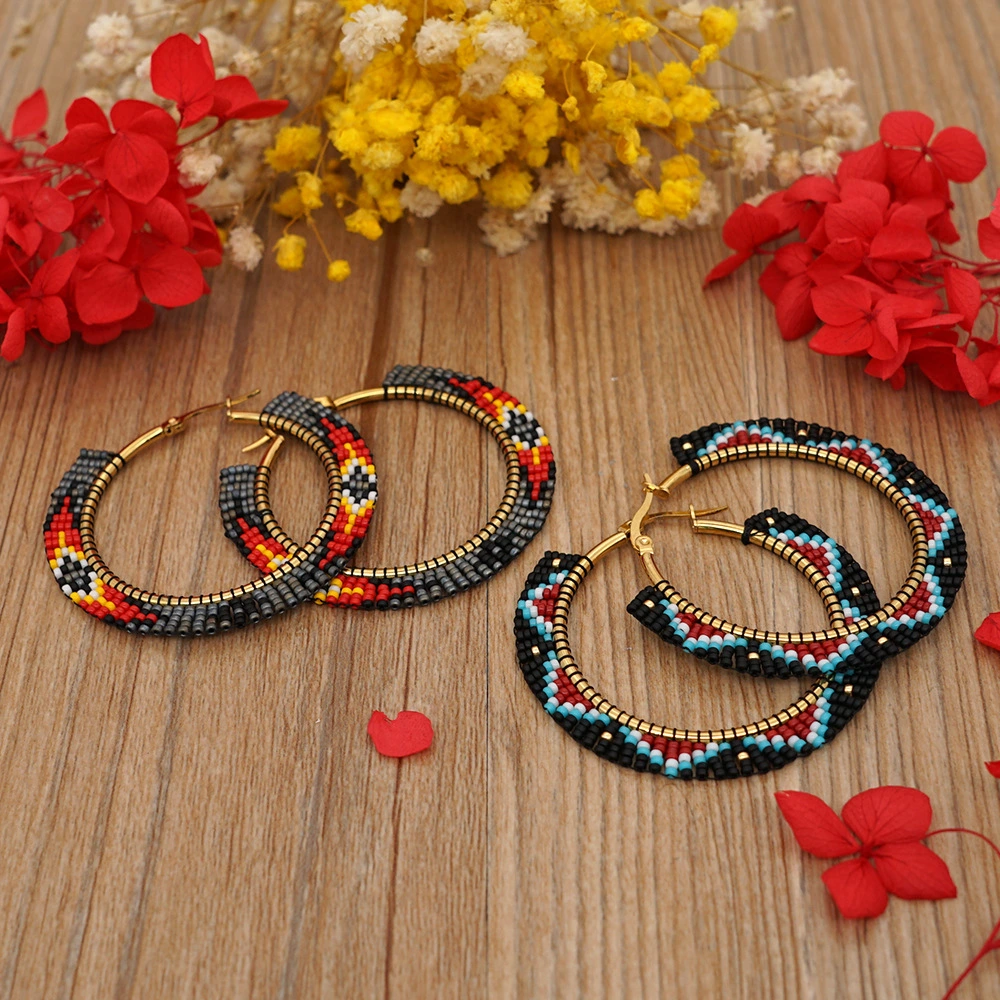 Personality Creative Miyuki Rice Bead Earrings Women