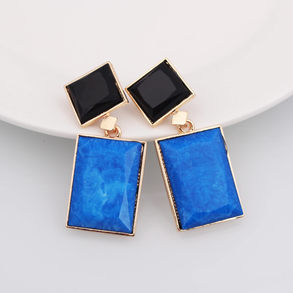 Retro Simple Geometric Earrings Square