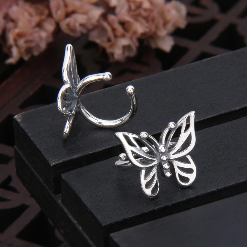 Super Fairy Retro Cool Handsome Without Pierced Sterling Silver Stud