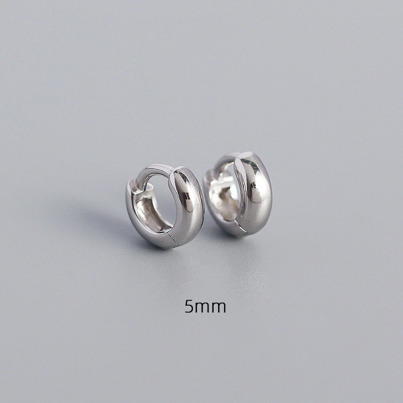 Silver Ins Geometric Smooth Circle Shape