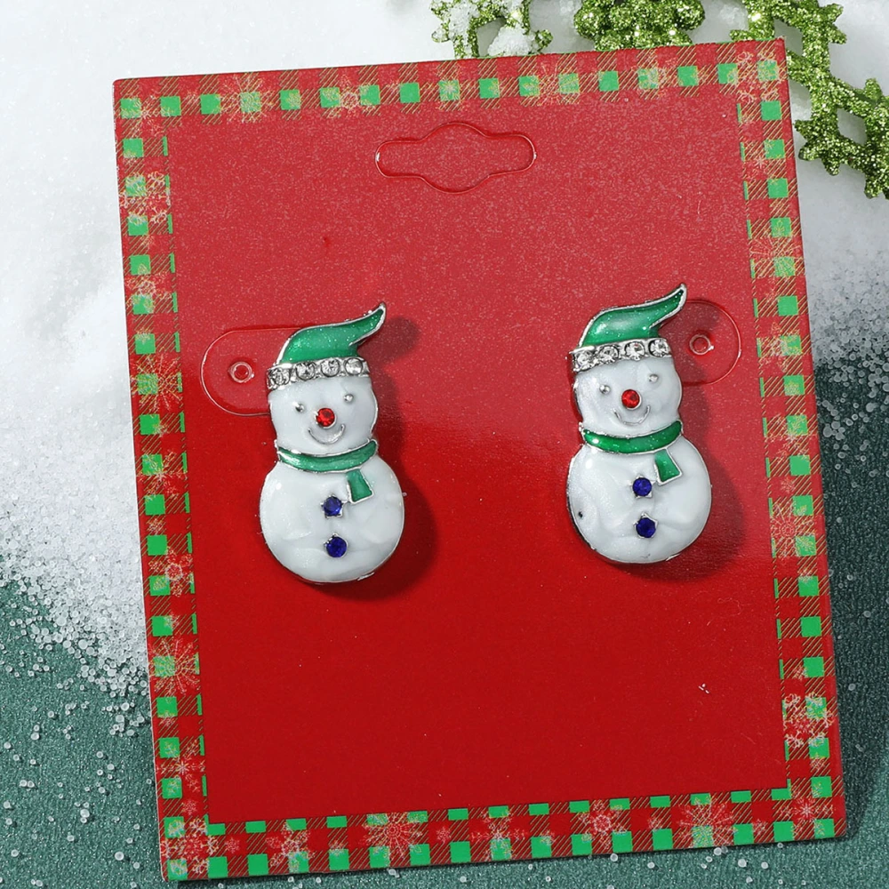 Christmas Series Earrings Cartoon Cute Dripping Oil