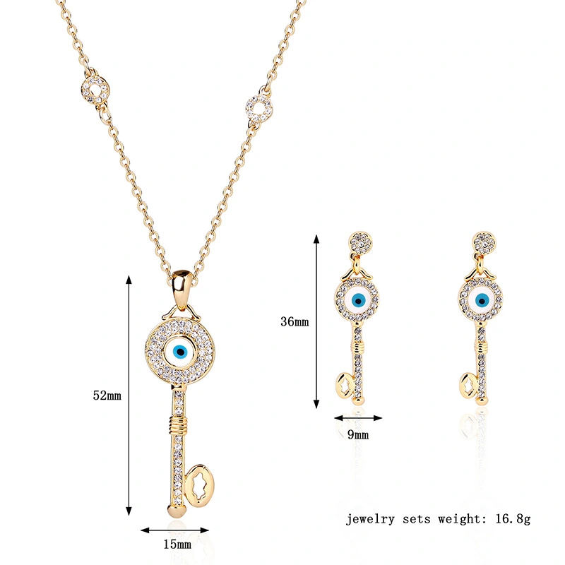 Creative Jewelry Key Pendant Necklace Earrings