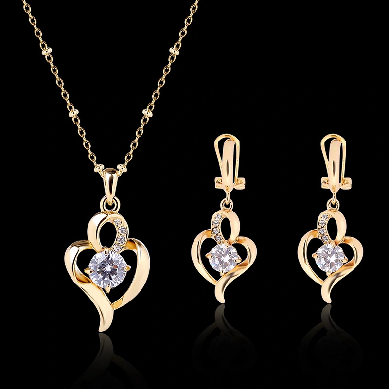 Diamond-studded Jewelry Set Boutique Gift 2-piece Set