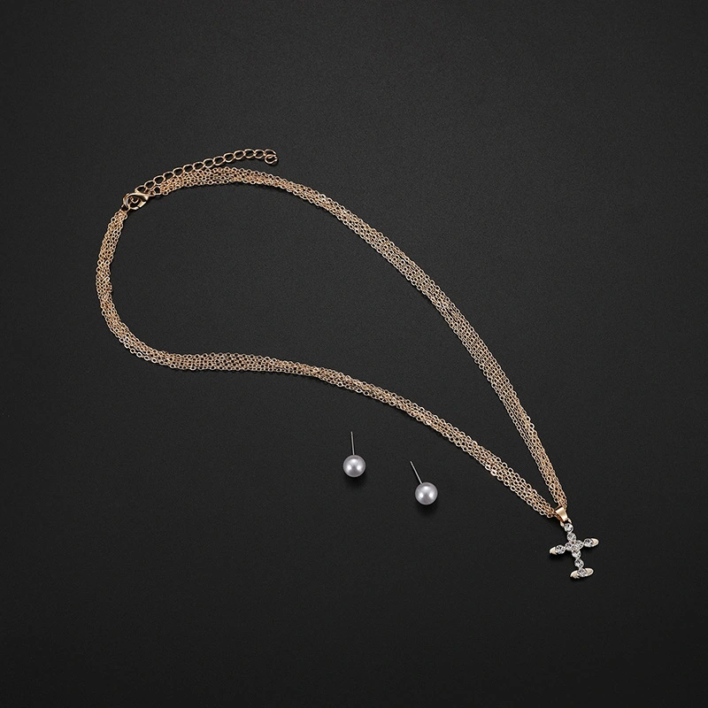 Creative Jewelry Set Cross Alloy