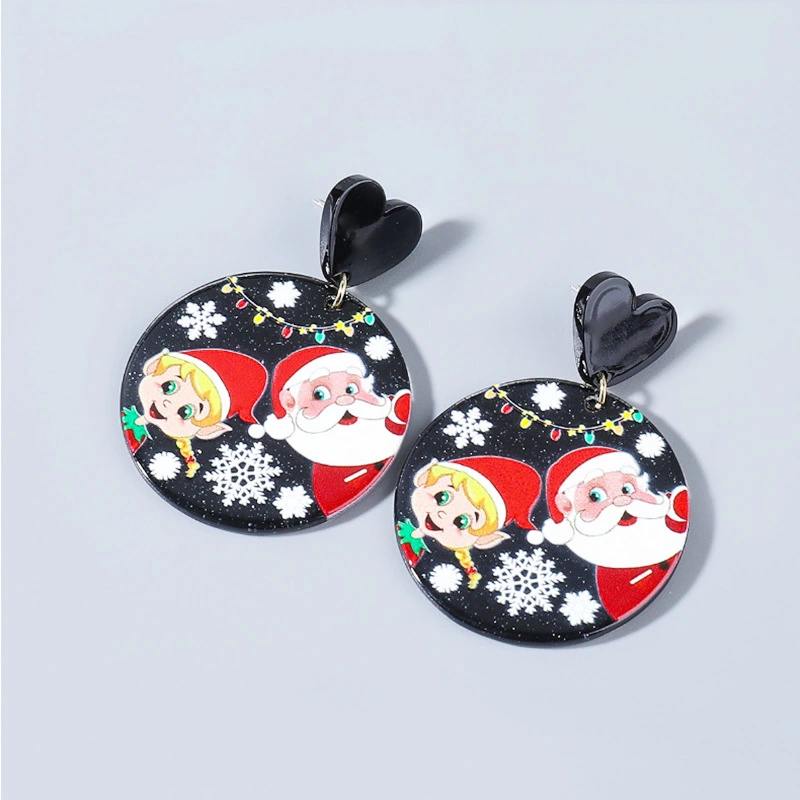 Christmas Series Resin Acrylic Sheet Halloween Series Earrings