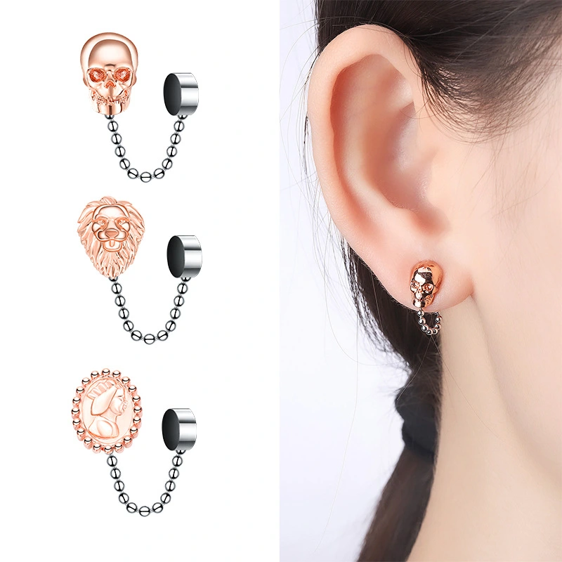 Perforated False Nose Studs European And American Magnet Ear Clips