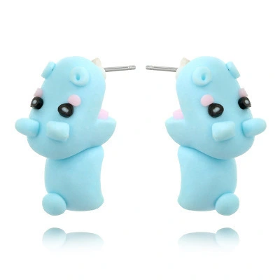 Animal Soft Clay Three-dimensional Cartoon Earrings