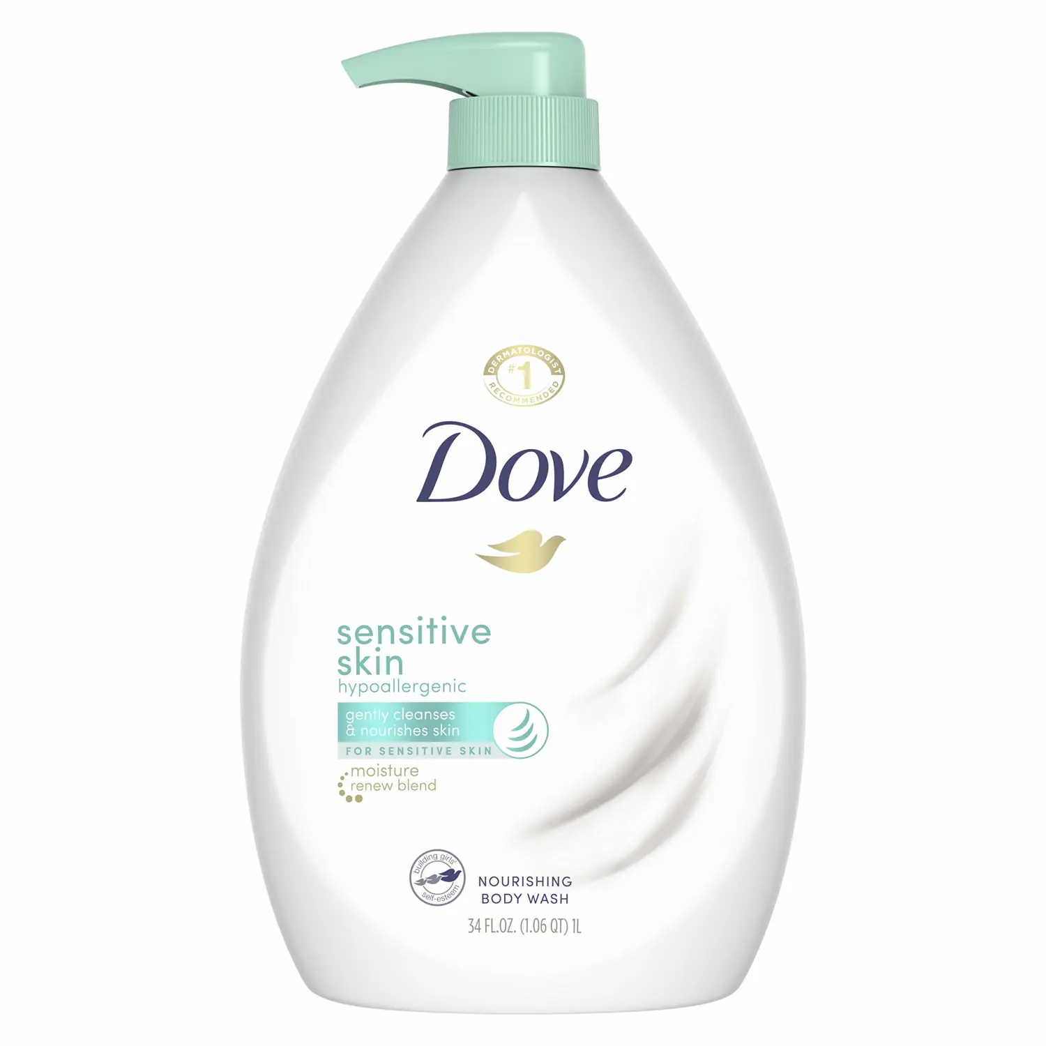 Dove Body Wash Hypoallergenic and Sulfate Free Body Wash Sensitive Skin Effectively Washes Away Bacteria While Nourishing Your Skin 34 oz