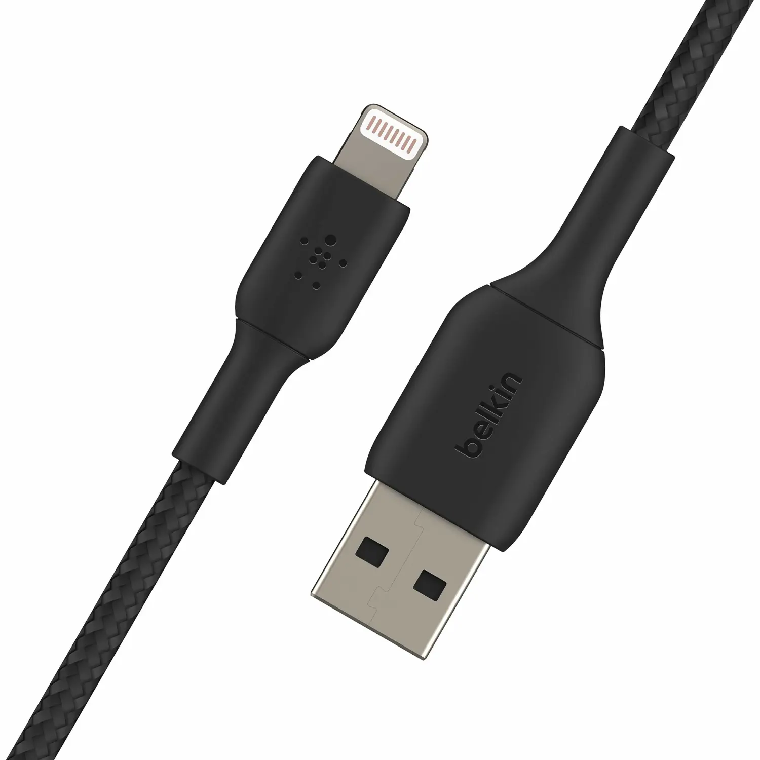 Belkin BoostCharge Braided Lightning Cable - 3.3ft/1M - MFi Certified Apple iPhone Charger USB to Lightning Cable - iPhone Cable - iPhone Charger Cord - Apple Phone Charger - Black