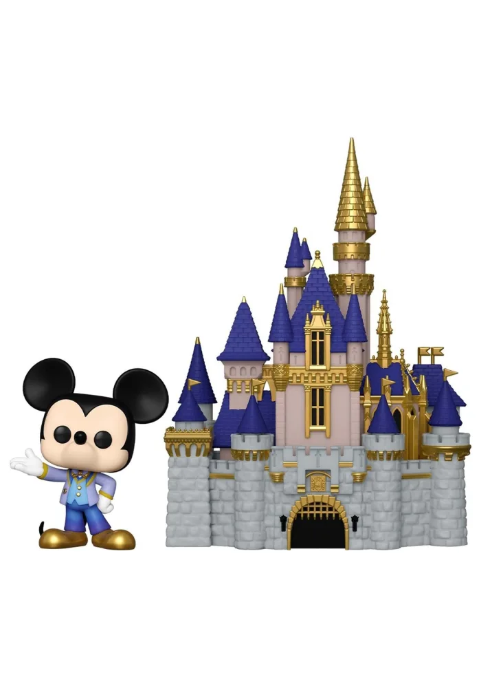 Funko POP Town: Walt Disney World 50th - Cinderella Castle with Mickey Mouse, Multicolor, 4 inches, (58965)