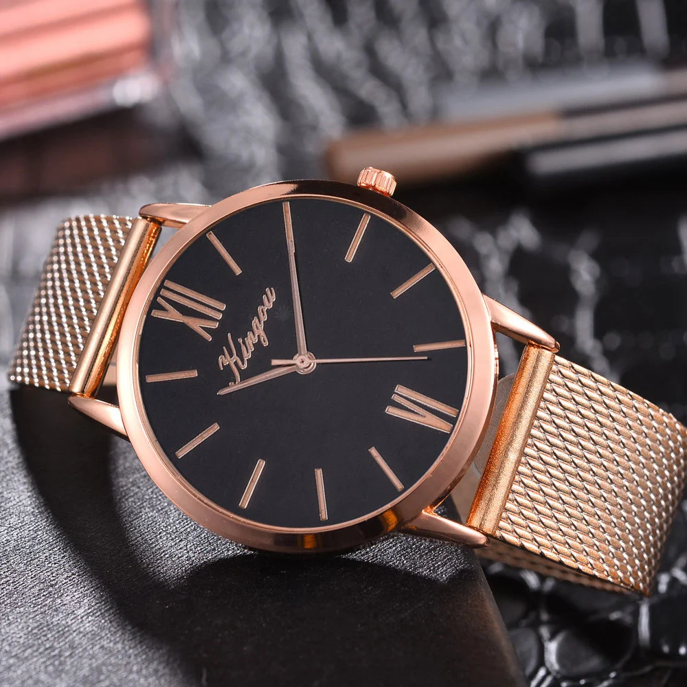 Fashion Simple Ladies Mesh Strap Quartz Watch