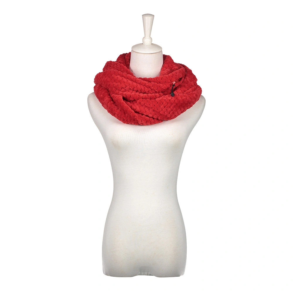 Warm Scarf Unlimited Zipper Travel Pocket Bib