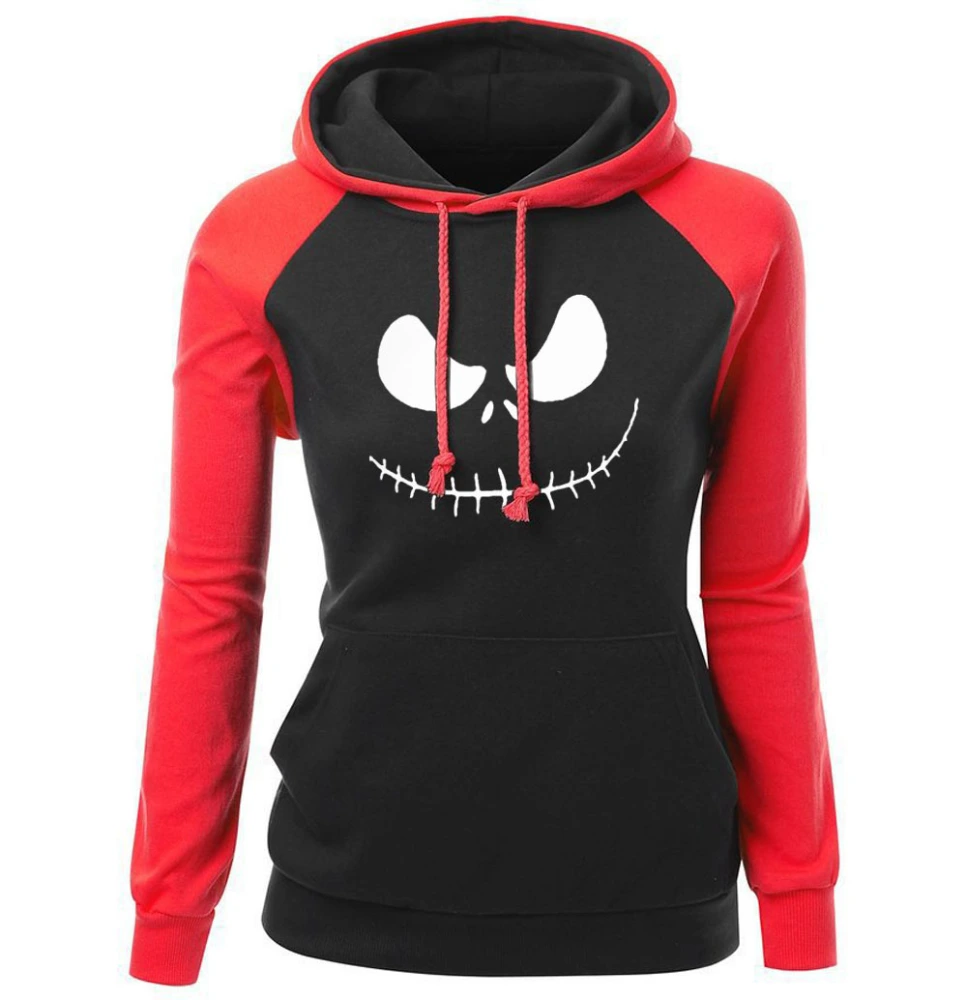 Women's Stitching Contrast Color Hooded Sweater