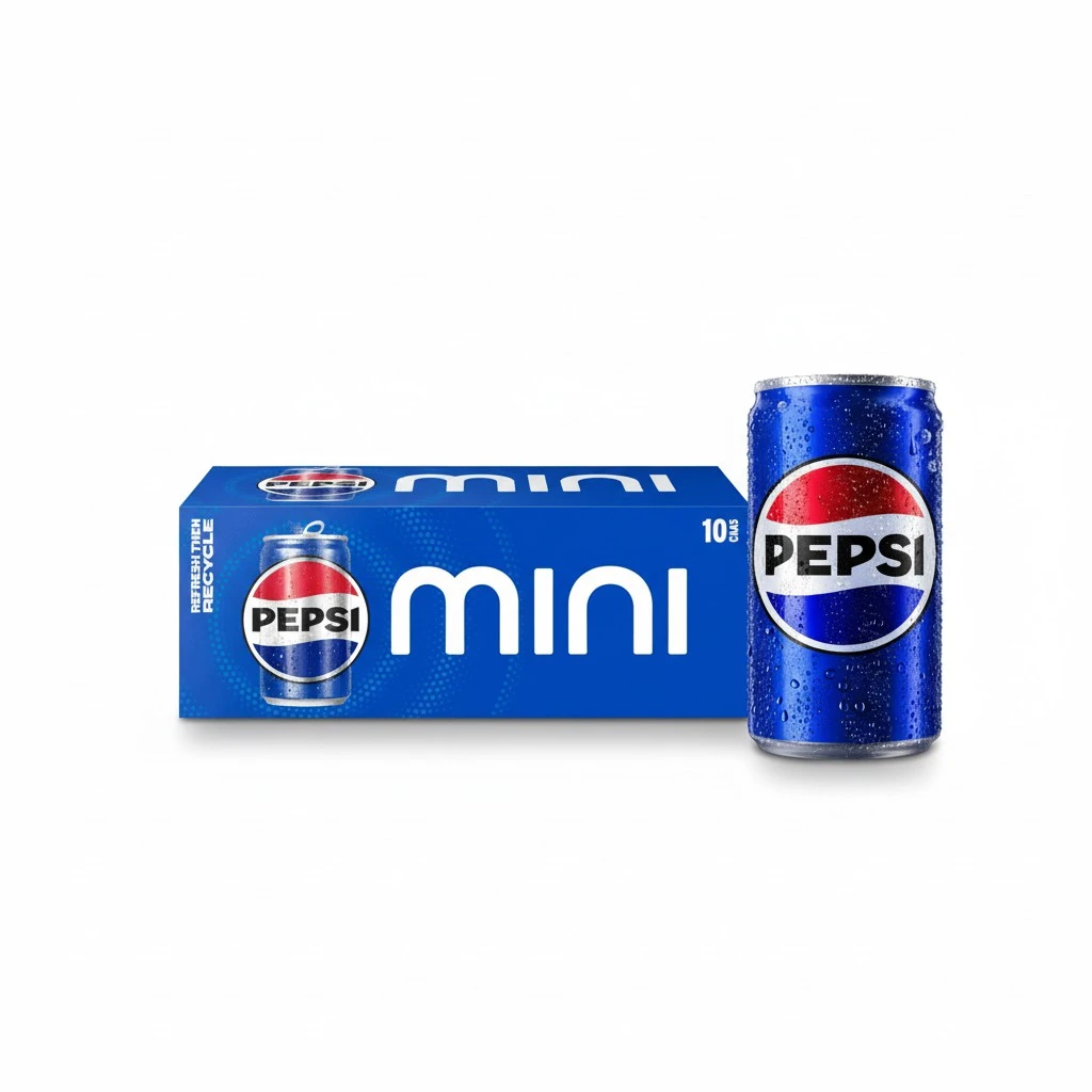 Pepsi Soda, 7.5 Ounce Mini Cans, (10 Pack) (Packaging May Vary)