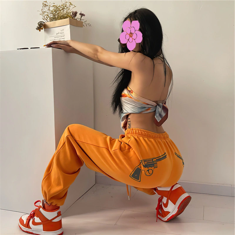 Athletic Women's Loose-fitting Printed Sweatpants